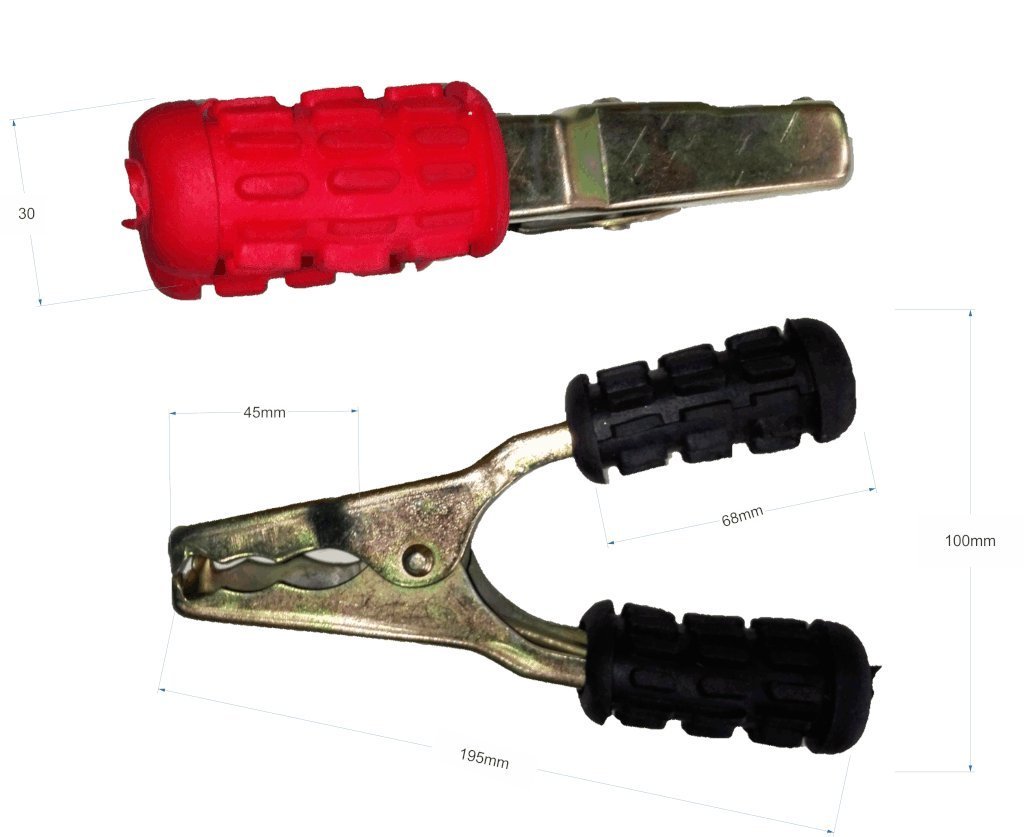 Crocodile Cable with Battery Clips HEAVY DUTY 200Ampere Nibco Battery